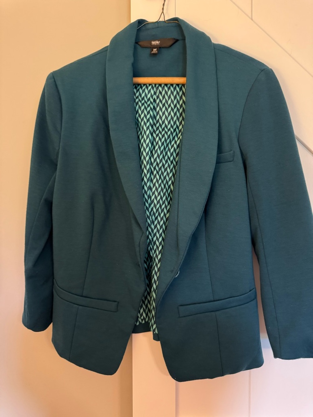 Mossimo Supply Co. Teal Shawl-Collar Blazer